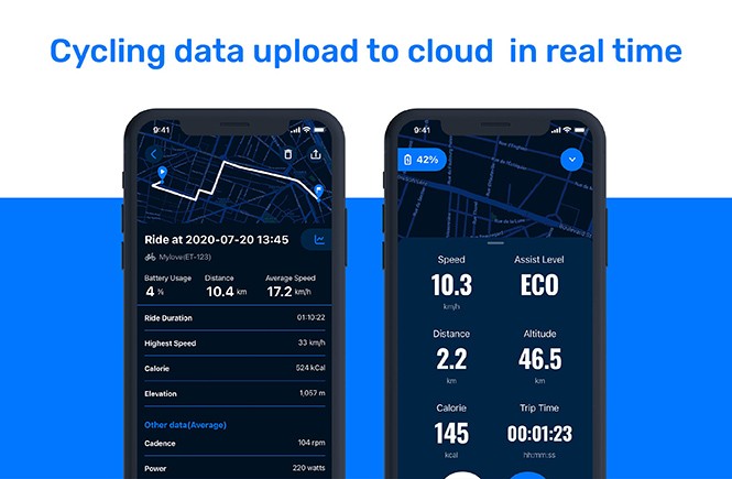 Cycling data upload to cloud in real time